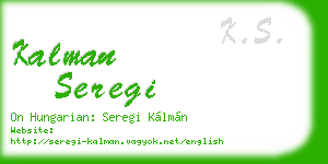 kalman seregi business card